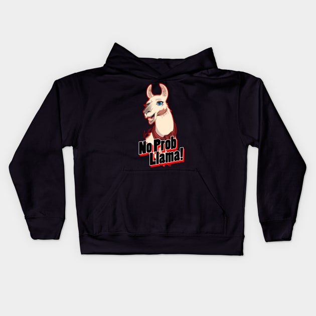 No Prob-Llama Kids Hoodie by Eliaschatzoudis